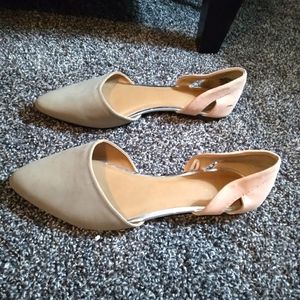 Two tone Mochaccino Gappoint flats shoes